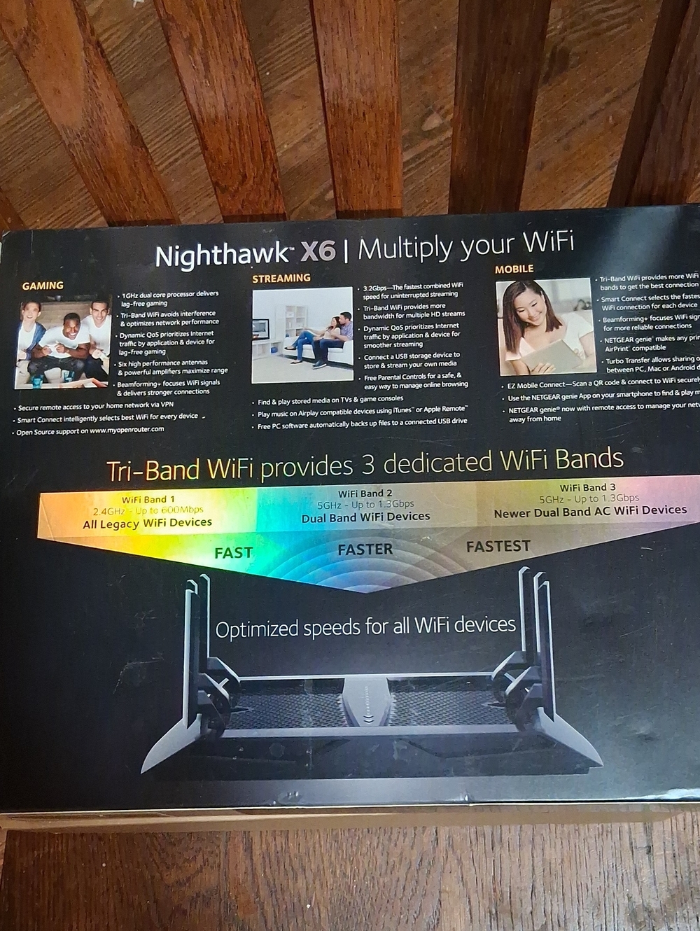 Netgear,Nighthawk X6,AC3200.Tri Band WiFi Router.Unused Model R8000.NIB - Picture 8 of 9